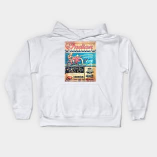 Old Indian Motorcycles Poster Kids Hoodie